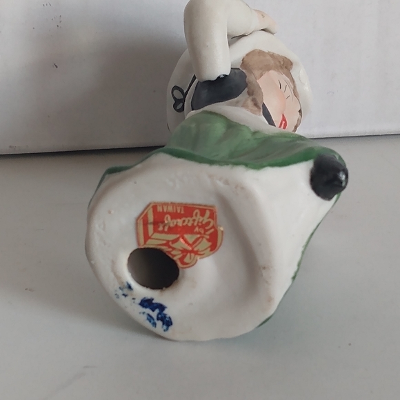 Vintage Ceramic Dancing Leprechaun Pixie Elf Girl - Picture 6 of 7